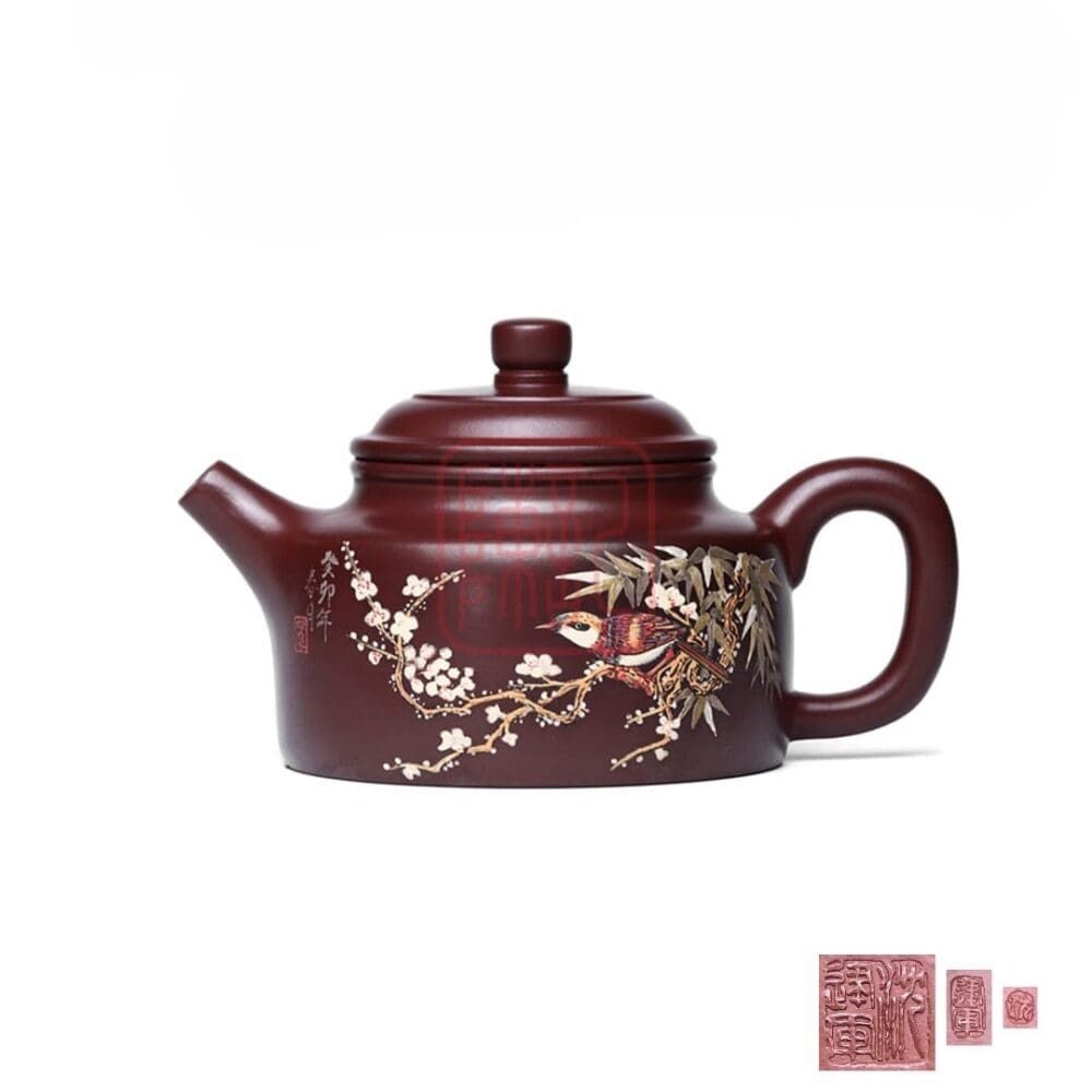 Ấm Tử Sa Đức Chung 300ml - Đất Kim Long Huyết - Nghệ Nhân Thẩm Kiến Quân