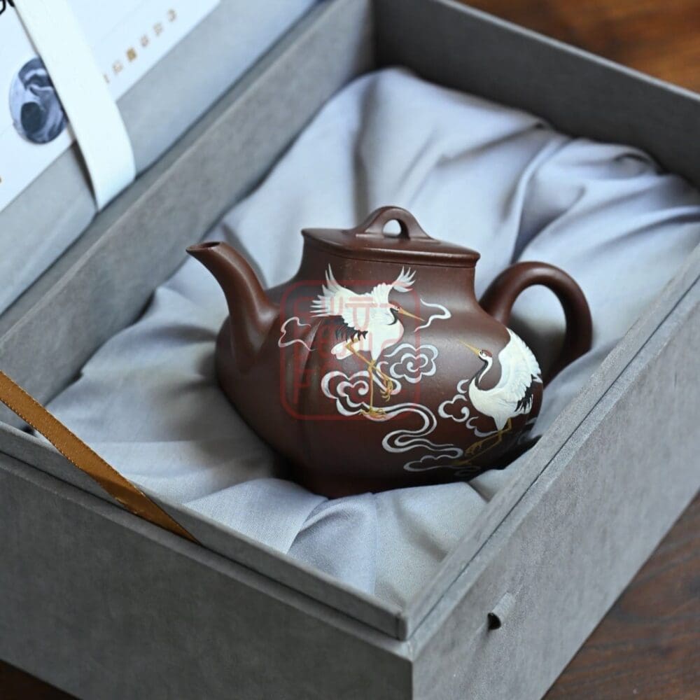 Chế độ xem thay thế của Ấm Tử Sa Văn Tâm Tống Vận 310ml - Đất Nguyên Khoáng Đế Tào Thanh
