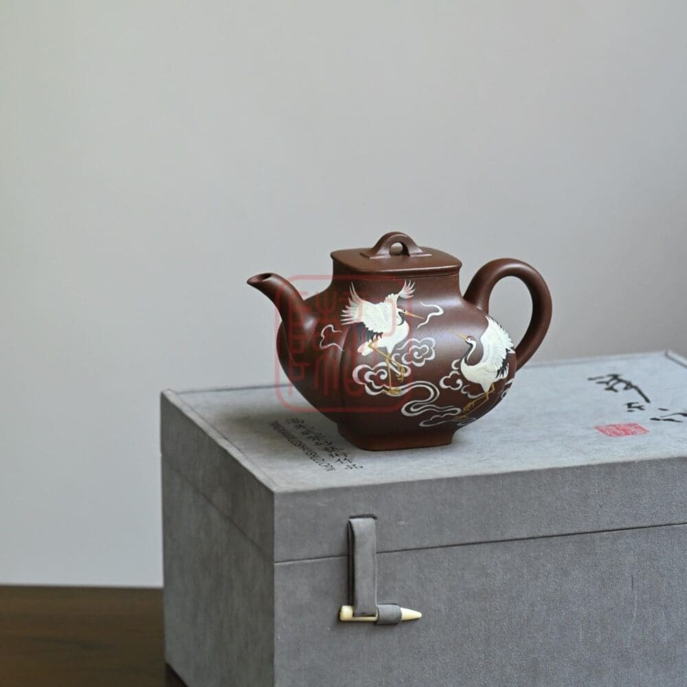 Ấm Tử Sa Văn Tâm Tống Vận 310ml - Đất Nguyên Khoáng Đế Tào Thanh