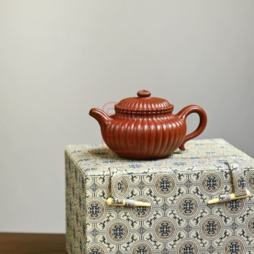 Ấm Tử Sa Cân Vấn Phỏng Cổ 120ml - Đất Gia Tàng Chu Nê - Nghệ Nhân Lôi Cương