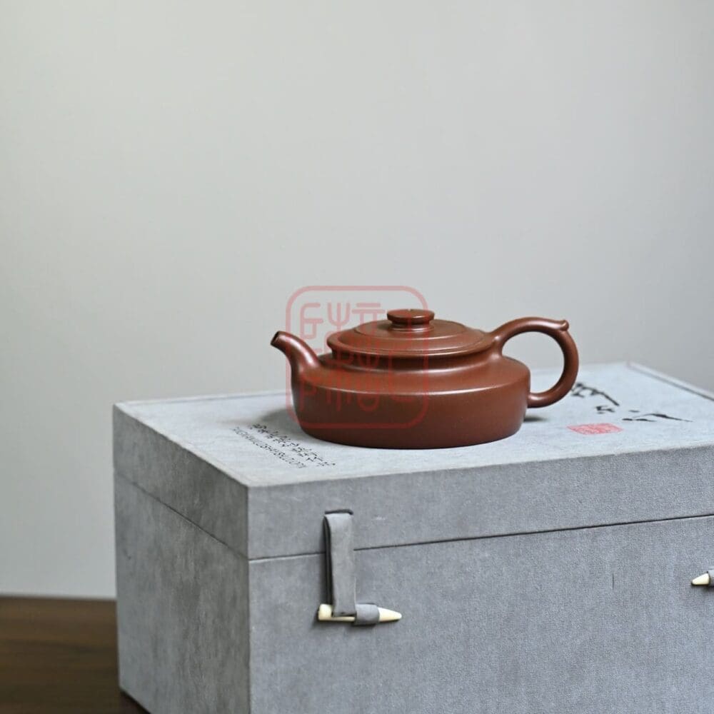 Ấm Tử Sa Cổ Dữu Hoa Đình 200ml - Đất Đế Tào Thanh - Nghệ Nhân Thẩm Ni