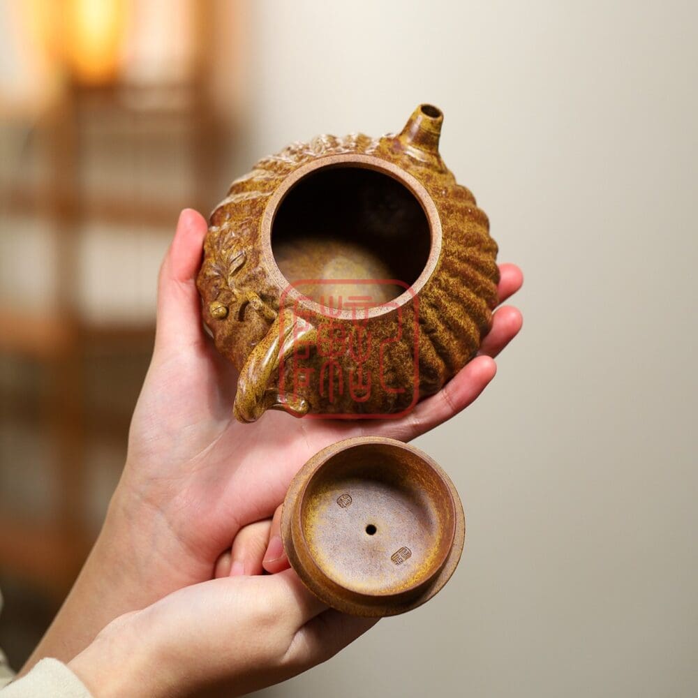 Ấm Tử Sa Nam Qua 300ml - Đất Hoàng Kim Đoàn Nung Củi - Nghệ Nhân Dương Quân Bảo | Trần Ký - Trà Chính Phẩm & Tử Sa Chuẩn Nghi Hưng Am Tu Sa Nam Qua 300ml Dat Hoang Kim Doan Nung Cui Nghe Nhan Duong Quan Bao 5