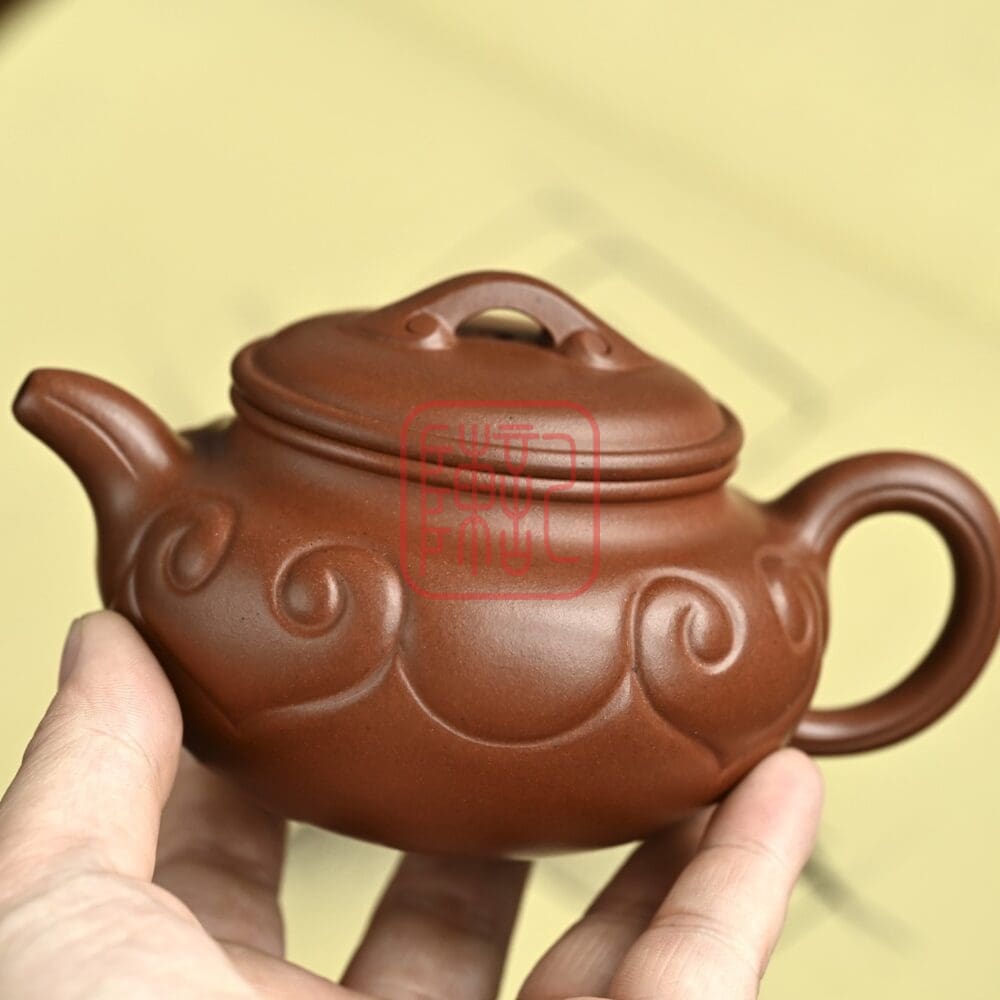 Chế độ xem thay thế của Ấm Tử Sa Như Ý Phỏng Cổ 180ml - Đất Hồng Bì Long
