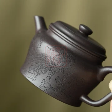 Alternative view of Ấm Tử Sa Cao Đức Chung 200ml - Đất Tử Nê - Chế Tác Toàn Thủ Công